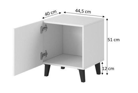 Szafka nocna PAFOS 2szt. 45x40xH.51 biały mat