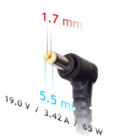 Zasilacz sieciowy Akyga AK-ND-06 do notebooka Acer (19 V; 3,42 A; 65W; 5.5 mm x 1.7 mm)