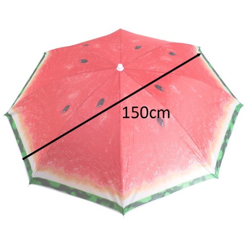 Parasol ogrodowy plażowy regulowany 150cm łamany arbuz