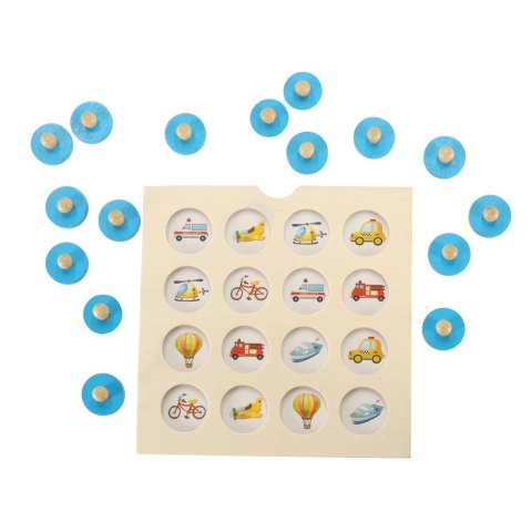 Gra planszowa memory montessori zestaw puzzle drewniane 4 karty