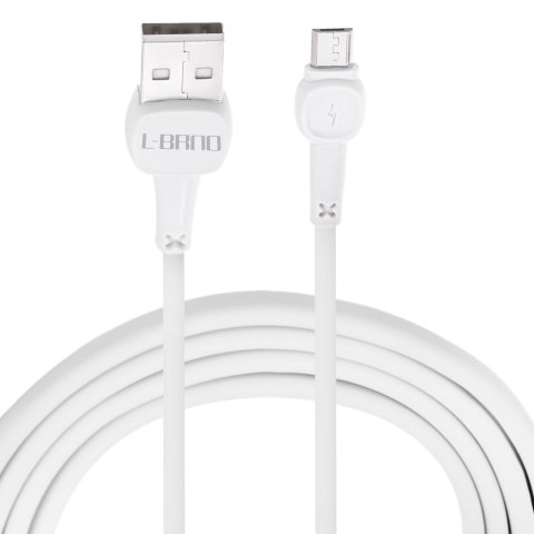 L-BRNO Kabel USB - micro USB ładowarka szybkie ładowanie Quick Charge biały 2A 100 cm