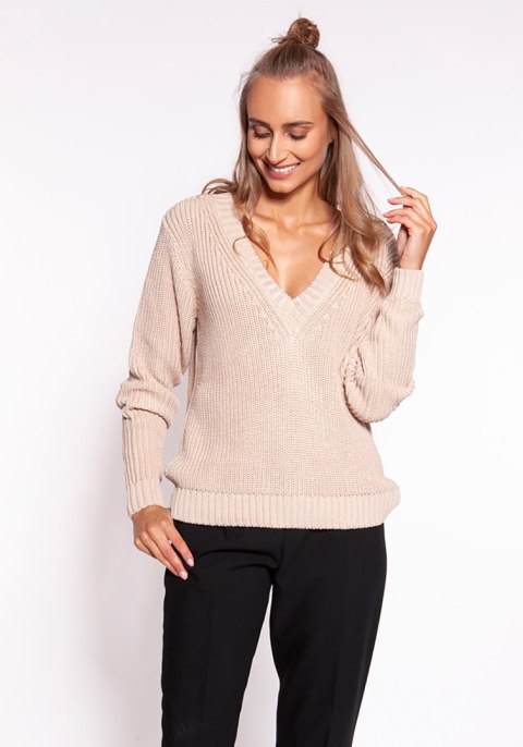 Sweter Damski Model SWE264 Beige - MKM