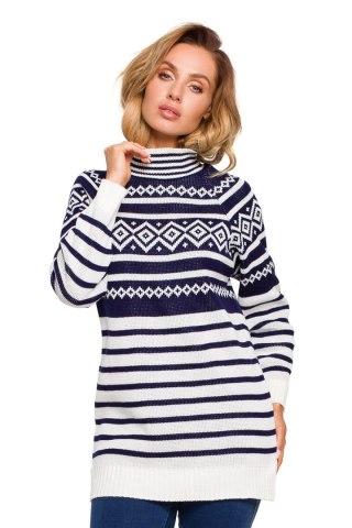 Sweter Damski Model MXS08 Navy - Moe