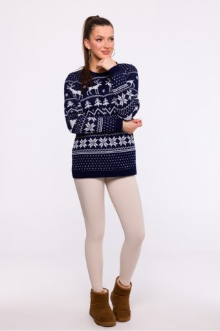 Sweter Damski Model MXS09 Navy - Moe