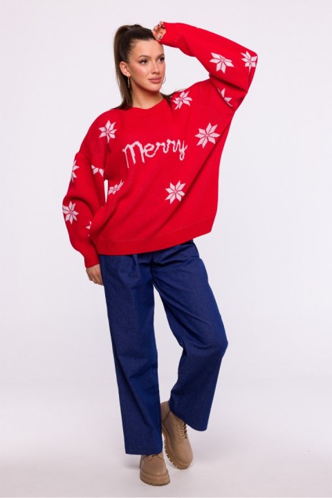 Sweter Damski Model MXS10 Red - Moe