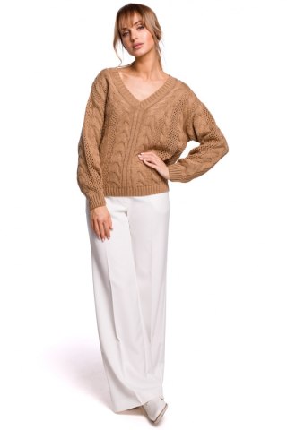 Sweter Damski Model MOE510 Beige - Moe