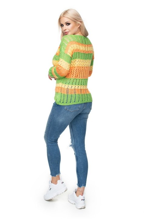 Sweter Damski Model 30060 Green/Orange - PeeKaBoo