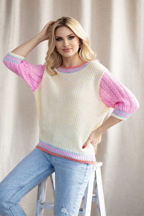 Sweter Damski Model 30093 Light Yellow - PeeKaBoo