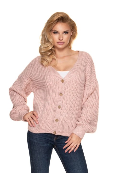 Sweter Kardigan Model 30077 Blady Róż - PeeKaBoo