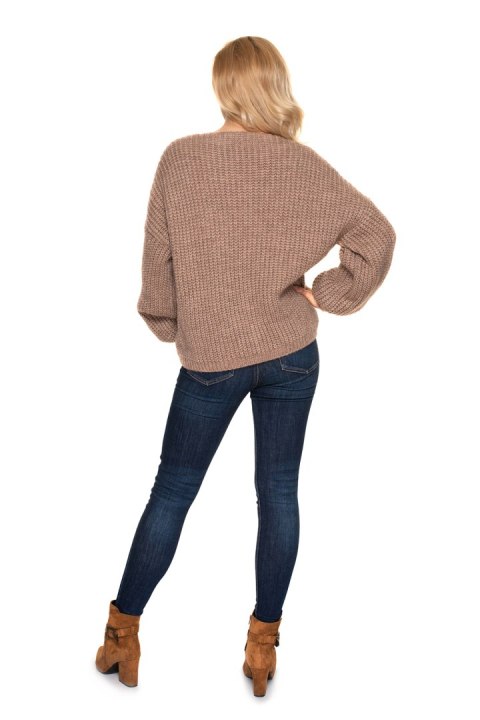 Sweter Kardigan Model 30077 Cappuccino - PeeKaBoo