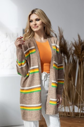 Sweter Kardigan Model 30090 Cappuccino - PeeKaBoo