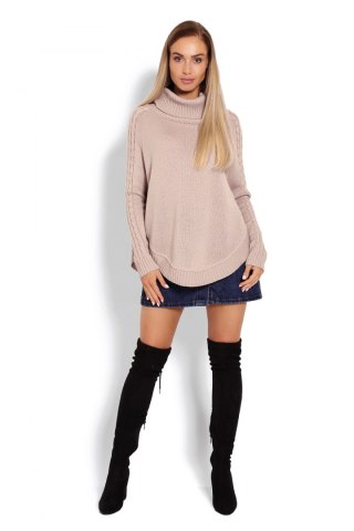 Sweter Ponczo Model 70009 Latte - PeeKaBoo