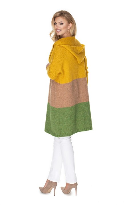 Sweter Kardigan Model 30069 Musztard/Green - PeeKaBoo