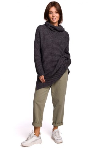 Sweter Damski Model BK047 Antracyt - BE Knit