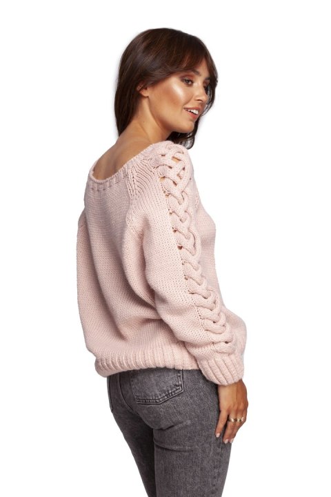 Sweter Damski Model BK090 Powder Pink - BE Knit