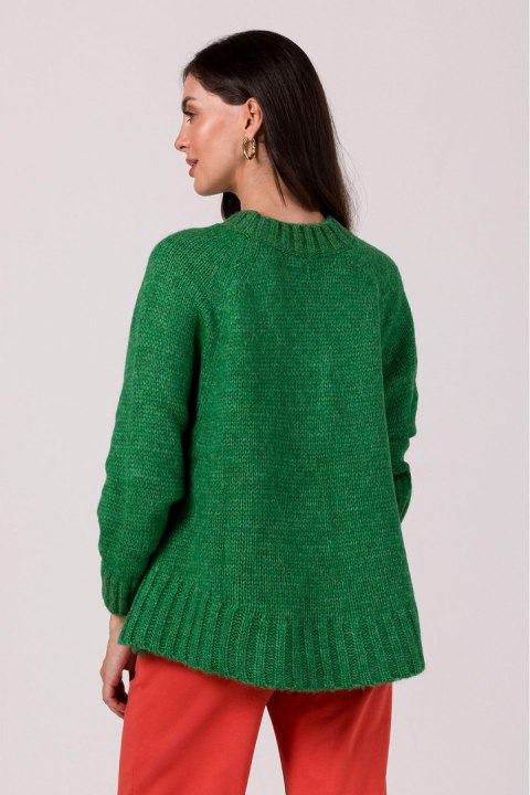 Sweter Damski Model BK105 Szmaragd - BE Knit