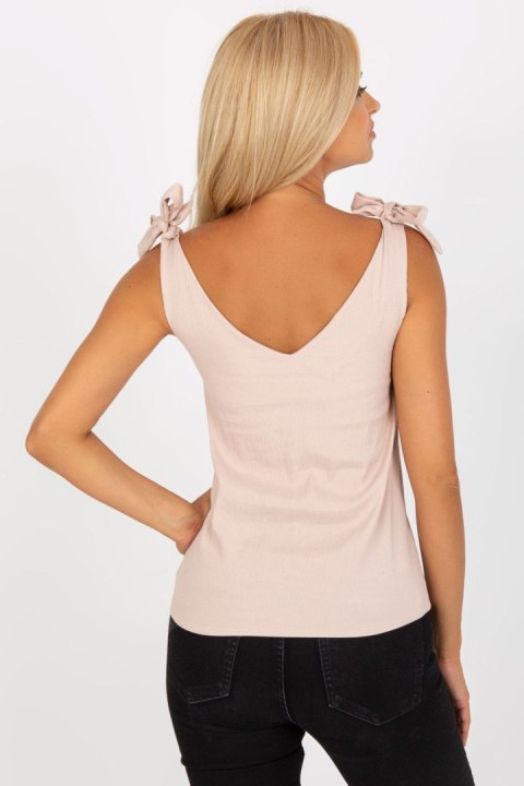 Koszulka Top Model WN-TP-1705.69 Light Beige - Rue Paris