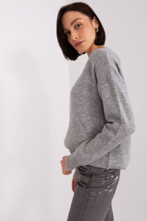 Sweter Damski Model TO-SW-1810.29P Grey - Rue Paris