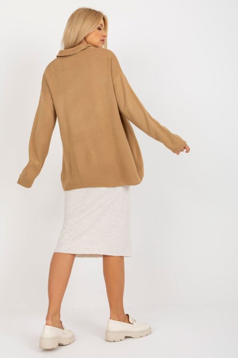 Sweter Damski Model LC-SW-2261.00P Camel - Rue Paris