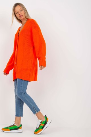 Sweter Kardigan Model LC-SW-0267.06X Orange - Rue Paris