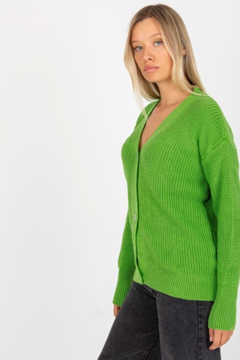 Sweter Kardigan Model LC-SW-0321.06X Light Green - Rue Paris