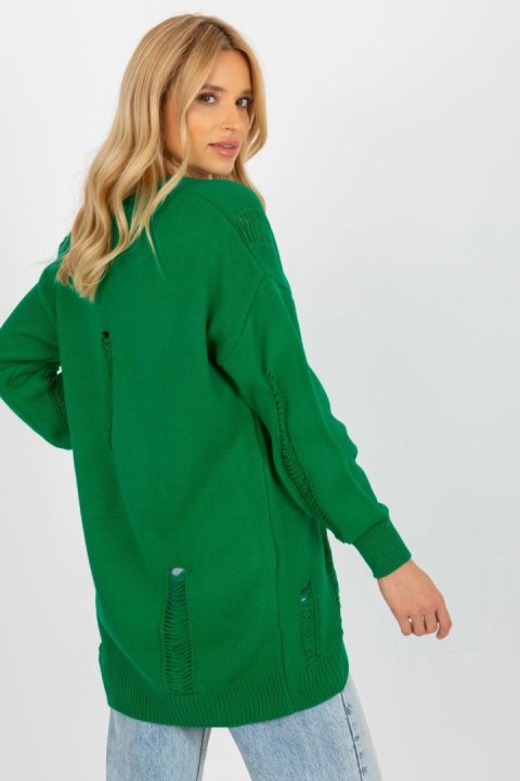 Sweter Kardigan Model LC-SW-8042.12X Green - Rue Paris