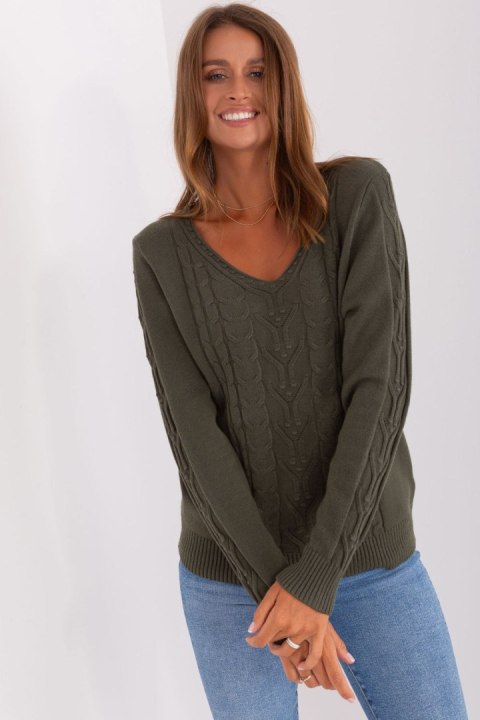 Sweter Damski Model AT-SW-2329.98P Khaki - AT