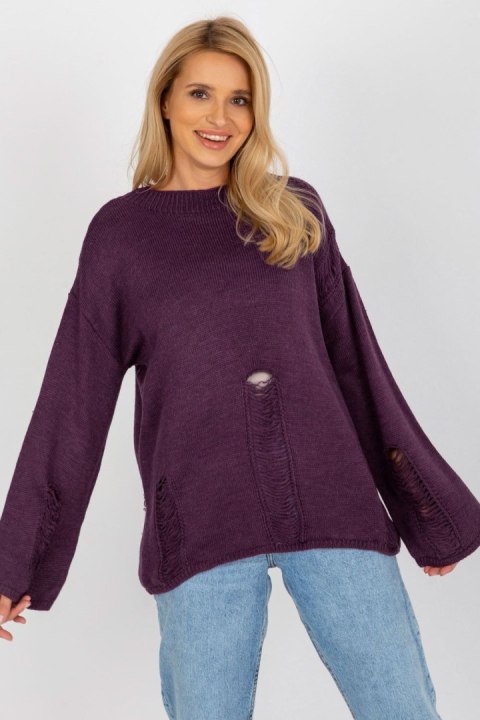 Sweter Damski Model BA-SW-8043.03 Dark Violet - Badu