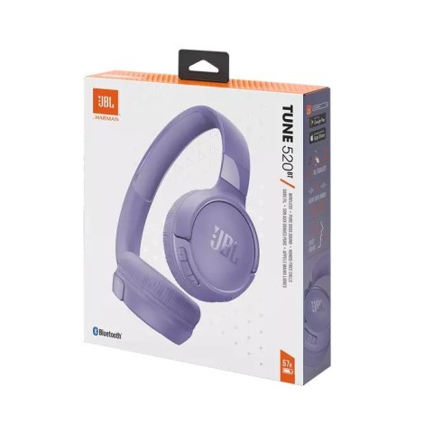 Słuchawki JBL TUNE 520 BT (purple, bezprzewodowe, nauszne)