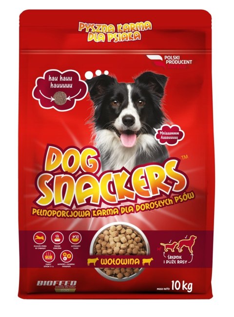 BIOFEED DOG SNACKERS ADULT WOŁOWINA 10 KG