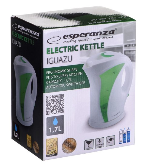 Czajnik elektryczny Esperanza Iguazu EKK018G (2200W 1.7l; kolor zielony)