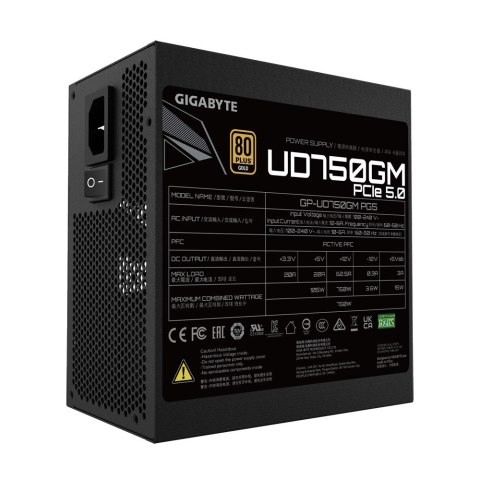 Zasilacz Gigabyte UD750GM PG5 750W 120mm 80+Gold