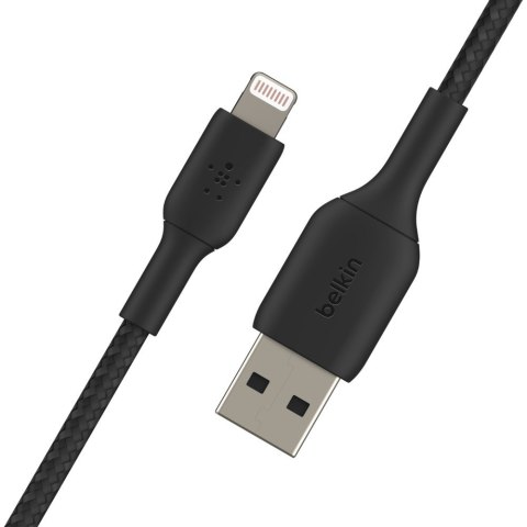 Kabel Belkin BoostCharge Braided Lightning to USB-A Cable 2m oplot Black