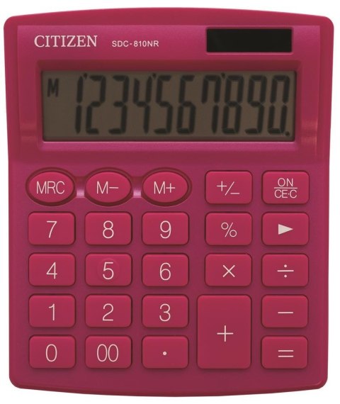 CITIZEN KALKULATOR BIUROWY SDC-810NRPKE, 10-cyfrowy, 127x105mm, różowy