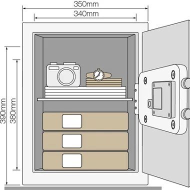 Yale Large Electronic Value Safe Sejf podstawowy YSV biurowy