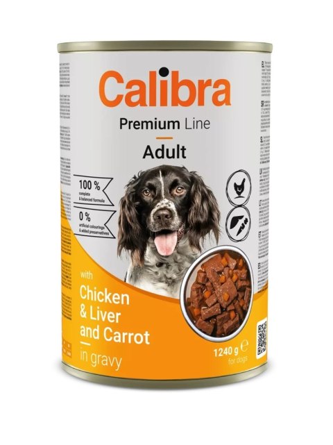 CALIBRA DOG PREMIUM CHICKEN, LIVER - mokra karma dla psa - 1240G