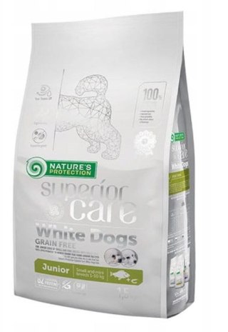 Nature's Protection White Dogs Grain Free Białoryba Junior Small and Mini Breeds 1.5 kg