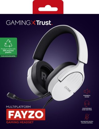 Słuchawki TRUST GXT489W FAYZO HEADSET WHT (25210)