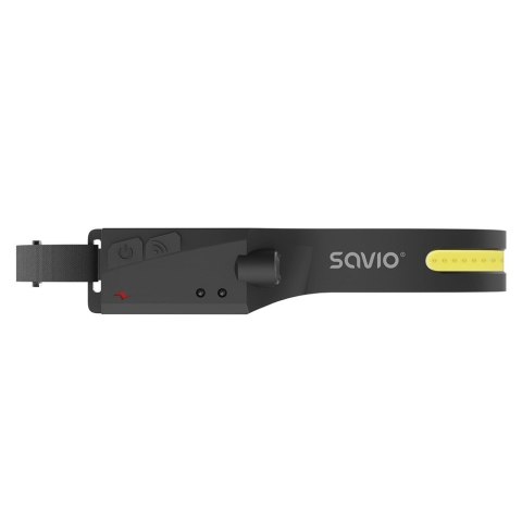 SAVIO LATARKA CZOŁOWA LED Z CZUJNIKIEM RUCHU, USB, 350 LM, ZASIĘG 80M, FL-02