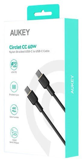 AUKEY CB-NCC1 KABEL USB-C QC PD 1M 3A 60W NYLON