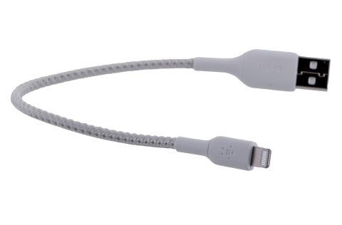 Kabel Belkin BoostCharge Braided Lightning to USB-A Cable 15cm oplot White