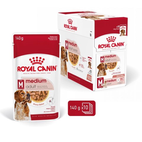 ROYAL CANIN SHN Medium Adult w sosie - mokra karma dla psa dorosłego - 10x140 g