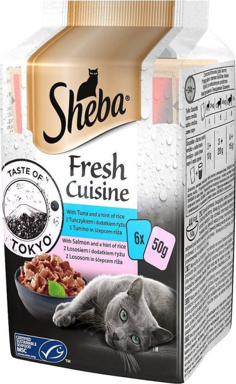 SHEBA Mini Fresh Cuisine Taste of Tokyo - mokra karma dla kota - 6x50 g