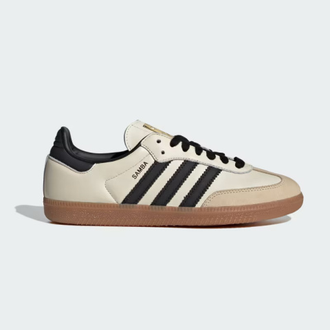 Adidas Samba OG ID0478, Unisex Beżowe Sneakersy, Skórzana Cholewka, Gumowa Podeszwa
