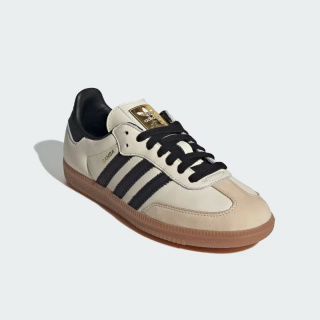 Adidas Samba OG ID0478, Unisex Beżowe Sneakersy, Skórzana Cholewka, Gumowa Podeszwa