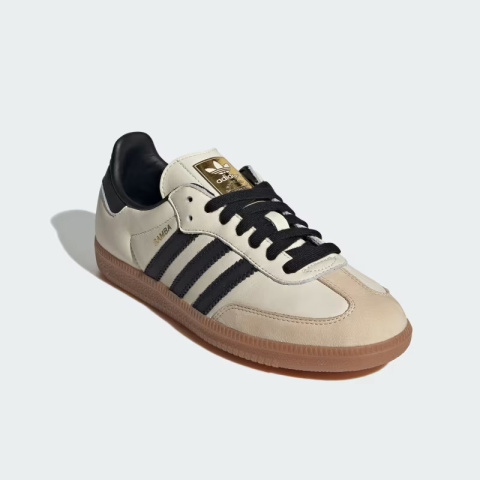 Adidas Samba OG ID0478, Unisex Beżowe Sneakersy, Skórzana Cholewka, Gumowa Podeszwa