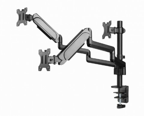 GEMBIRD BIURKOWE REGULOWANE RAMIĘ/UCHWYT NA 3 MONITORY 17-27, VESA 100X100MM, DO 7 KG