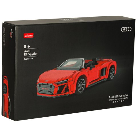 Samochód Rastar 93800 AUDI R8 Spyder 1:14 klocki 1440 el.