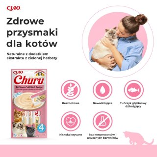 Przysmak CHURU Tuńczyk z łososiem dla kota 4x14g