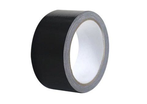 Taśma Tekstylna Wytrzymała Mocna Uniwersalna Czarna 48mm/50Y